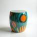 Glamour Grove Hand-Painted Ceramic Stool