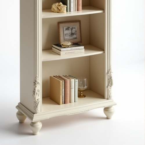 Chateau Elegance Cream Painted Bookshelf